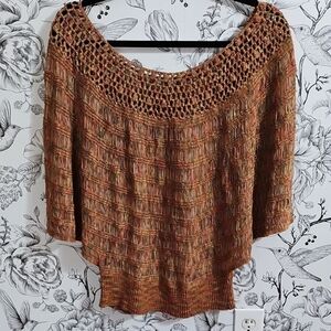 Multicolor Knit Women's Bat Wing Sweater